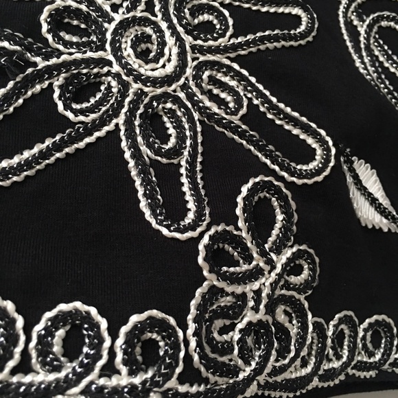 Lauren Michelle Blouse Top Women’s  Size Small Embroidered Black 3/4 Sleeves - Picture 5 of 16